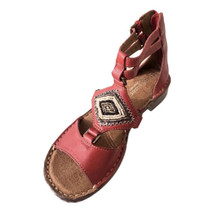Women&#39;s NEW RED Naturalizer &quot;Reconnect&quot; Sandals Back Zip Size 4.5 New with Tags - £27.71 GBP