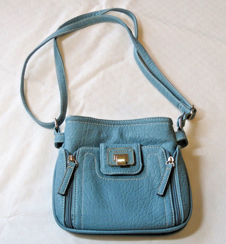 Rosetti purse womens ladies crossbody bag aqua green pre owned EUC - $25.24
