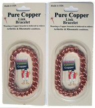 OPEN HEAVY MENS LINK PURE COPPER CUFF BRACELET jewelry new linked #JL628... - $12.30