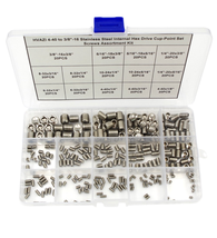 4-40 to 3/8&quot;-16 Stainless Steel Internal Hex Drive Cup-Point Set Screws Assortme - £17.27 GBP