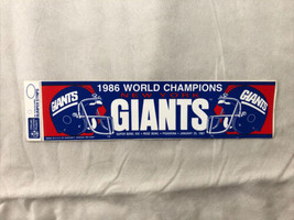 New York Giants football Super Bowl XXI champions bumper sticker 1986 - £3.94 GBP