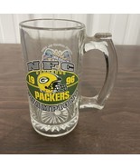 Vintage Super Bowl XXXI 31 Glass Stein Mug GREEN BAY PACKERS 1996 NFC Ch... - $22.71 CAD
