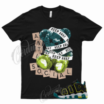 ANTI Shirt for Air More Uptempo Geode Teal Black Paint Splatter Neon Yellow Volt - £18.15 GBP+