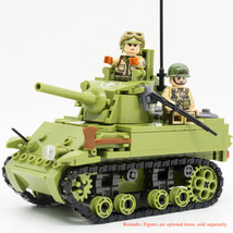 M5 Tank aka M3 Stuart Light Tank US ARMY Tank World war II WW 2 building brick  - £23.59 GBP