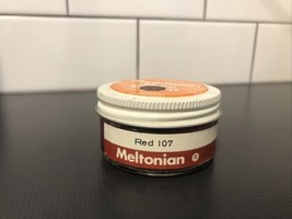 Meltonian Red 107 Shoe Cream Polish 85% Full Jar - $11.00