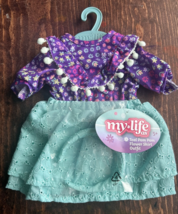 My Life As Outfit Pom Pom Flower Shirt Headband fits American Girl &amp; 18&quot;... - £11.70 GBP