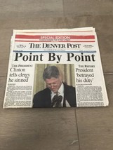 THE DENVER POST September 12, 1998 Point by Point Clinton Sex Scandal - €19,24 EUR