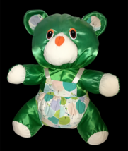Vintage Emerald Green *Puffalump Teddy Bear LARGE 18&quot; Plush Stuffed Animal RARE  - £280.64 GBP