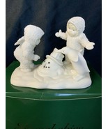 Dept 56 Snowbabies Porcelain Where Did He Go ? Figurine Snowman Angel - £17.58 GBP