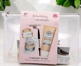 It Cosmetics Jetsetting Travel Confidence Eye Cleanser Cream Brows 5 Piece Kit - $12.95