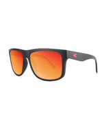 New Knockaround TORREY PINES Sunglasses Matte Black Red Sunset Mirror Polarized - $29.69