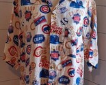 CSA Vintage CHICAGO CUBS HAWAIIAN Burron Up SHIRT All Over Print Mens Large - $45.53