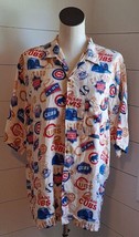 Csa Vintage Chicago Cubs Hawaiian Burron Up Shirt All Over Print Mens Large - £35.65 GBP