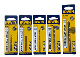 Irwin High Speed Steel 3/32", 5/32", 13/64", 17/64" Drill Bit SET - £20.23 GBP