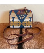 Pendleton Siskiyou Wool Crossbody Organizer Purse Detachable Strap Blue ... - $64.29