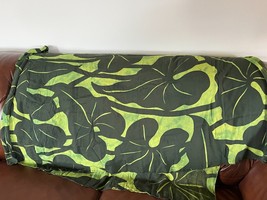 Large Tye Die Green Palm Tropical Leaf Cotton Blend Women’s Neck Scarf B... - £14.50 GBP