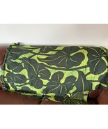 Large Tye Die Green Palm Tropical Leaf Cotton Blend Women’s Neck Scarf B... - £14.54 GBP