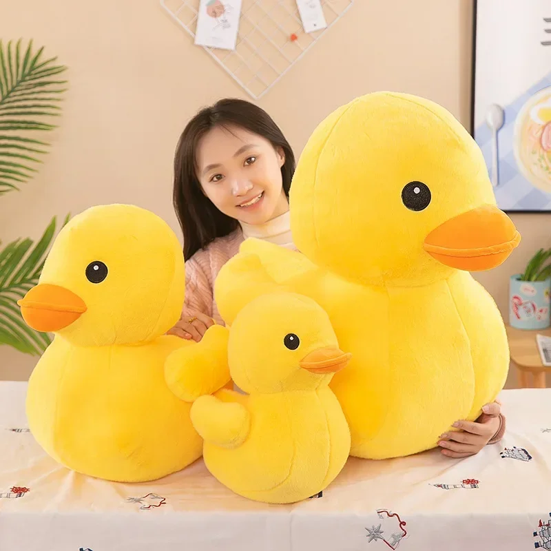 Big Yellow Duck Kawaii Plush Dolls  Pillow Cute Soft Cartoon Stuffed Animal Toys - $27.37