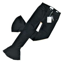NWT FRAME Le Skinny de Jeanne in Byxbee Flounce Hem Stretch Crop Jeans 24 - £32.62 GBP