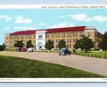 Girls Dormitory Texas Technological College Lubbock Texas TX WB Postcard O4 - $13.81