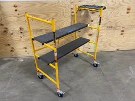 Rolling Scaffold Tool Shelf Foldable 4 ft. x 4 ft. x 2 ft. 500 lb. Load Capacity - £98.33 GBP
