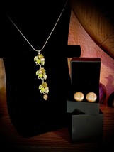 &quot;Reinvented Vintage&quot; Drop Pendant Pearl Necklace and Screw Back Earrings - $30.00