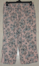 Excellent Womens Croft &amp; Barrow Floral Knit Pajama / Lounge Capri Pant Size M - £14.90 GBP