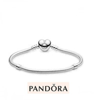 925 Sterling Silver Pandora Heart Buckle Bracelet, Shiny Bracelet,Gift For Her - £15.17 GBP