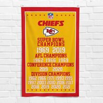 For Kansas City Chiefs 3x5 ft Flag KC AFL Super Bowl Champions Banner - $18.99