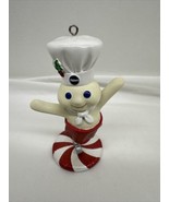 Peppermint Twirl Danbury Mint Pillsbury Doughboy Glitter Ornament - $21.00