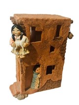 Friends Feather Figurine Karen Hahn vtg Enesco Native Village Adobe Home... - £58.14 GBP