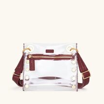 HAMMITT TONY Clear Crossbody Bag Stadium Approved, Crimson/Brushed Gold,... - $2,580.05 MXN