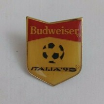 Vintage 1990 Budweiser Italia &#39;90 Soccer Lapel Hat Pin - £6.52 GBP