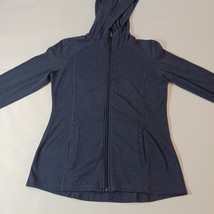 Tek Gear Women's Blue Cotton Blend Long Sleeve Full Zip Hoodie Jacket Sz Medium image 6