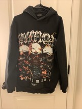 BoohooMan Men&#39;s Skull Print Sweatshirt Hoodie Black Size Small  - £53.69 GBP