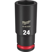 Milwaukee 49-66-6285 SHOCKWAVE Impact Duty 1/2&quot;Drive 24MM Deep 6 Point S... - $26.11