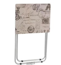Unbranded-Tray Table 19"Lx15"Dx25.5"H Sturdy Metal Frame No Assembly Required - £18.68 GBP