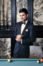 Navy Tuxedo Jacket with Black Peak Lapels Slim Fit - €216,55 EUR