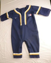 Nike Team Size 12M Major League Baseball One Piece Outfit - Blue - Small Stain - £8.35 GBP