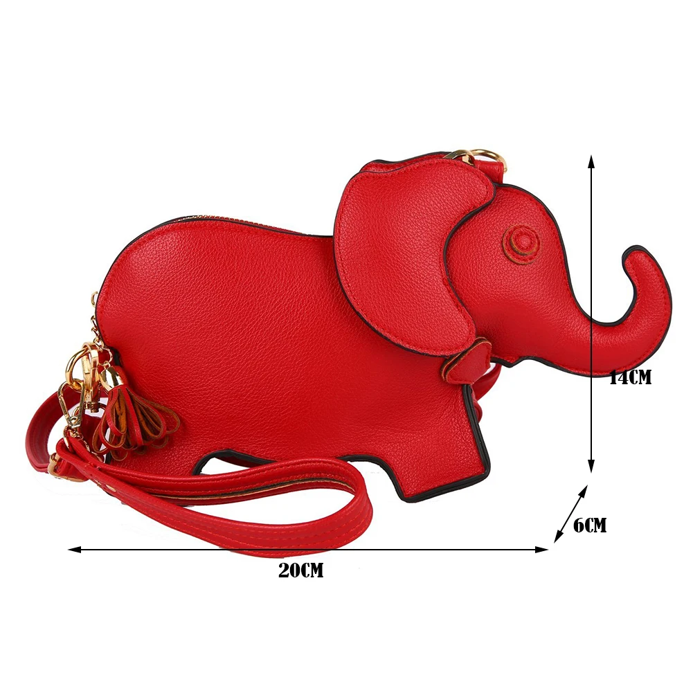 New Creative Funny Elephant Shape Shoudler Bag for Women Designer Handbag Mini   - $68.86