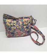 Lug Samba Wildflower Print Crossbody Bag Purse Gray Multicolor Floral - $720.96 MXN