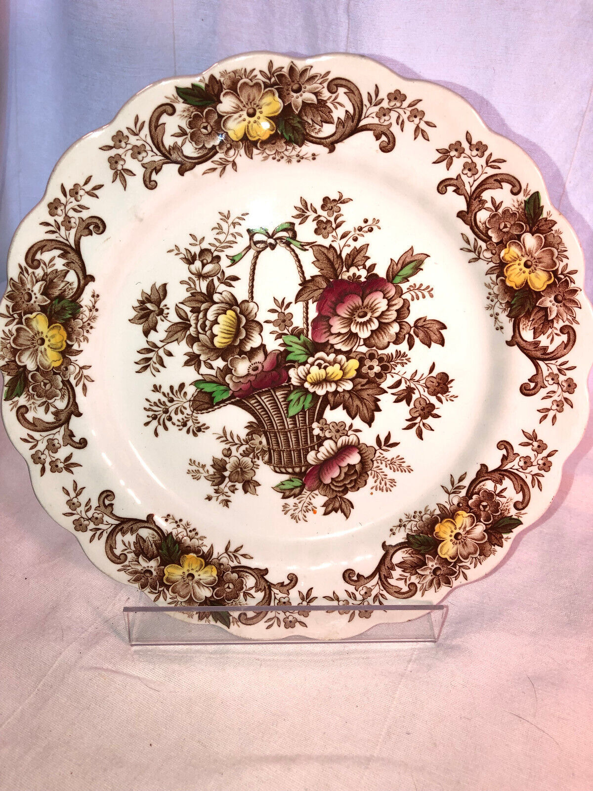 Primary image for Ridgway Staffordshire Old English Bouquet 10 Inch Plate Mint