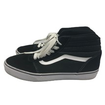 Vans Off The Wall Men&#39;s Black Suede Leather High Top Sneakers Skater Shoes 10.5 - £27.08 GBP