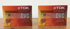 Lot of 2 New Sealed TDK DVC MiniDV Mini DV Digitial Video Tapes 60 Min D... - $39.99