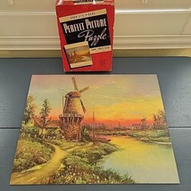 Perfect Picture Puzzle Old Dutch Mill Landscape 375 Pc COMPLETE Jigsaw A... - $18.95