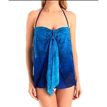 RALPH LAUREN One-piece Bathing Suit Ombre Palm Flyaway Halter Strapless ... - $70.13