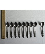 Lot of 9 National Stainless Marquee 8 Teaspoon +1 Sugar Spoon Japan Vint... - $532.59 MXN
