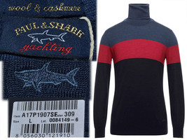 PAUL &amp; SHARK Maglia Uomo L *QUI CON SCONTO* PA48 T1G - £185.39 GBP