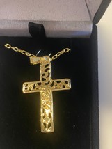 Brazilian Gold Plated Crucifix 20" Necklace , New - £19.77 GBP