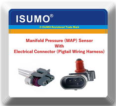 Manifold Pressure Sensor MAP Sensor W/Connector Fits:Harley Davidson Motorcycles - £10.82 GBP